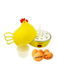 DLC Electric Egg Cooker, 350W, White/Red/Yellow