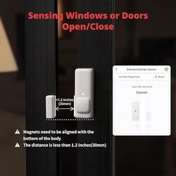 SwitchBot إنذار الباب مستشعر الاتصال مستشعر الفتح والغلق نطاق 5 متر لتنبيه أمن المنزل ضد السرقة