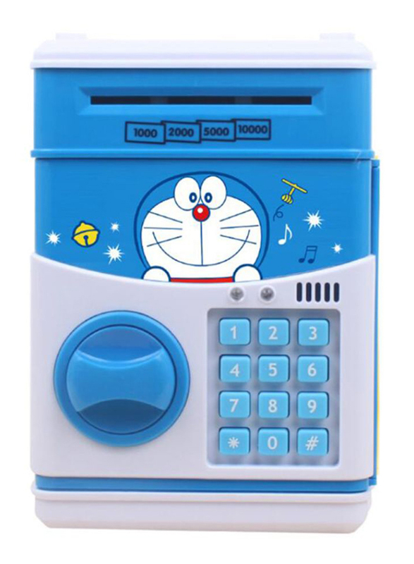 Doraemon Cartoon Design Mini Atm Money Safe Box, Ages 3+