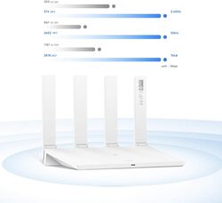 HUAWEI  (WS7100) AX3 AX3000 Dual Band Wi-Fi Router, Dual-core Wi-Fi 6 Plus Revolution, Speed up to 3000 Mbps, Supports Access Point Mode, Parental Control, Guest Wi-Fi