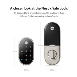 Nest X Yale Smart Lock With Nest Connect Satin Nickel