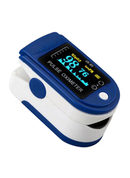 Reliable Fingertip Pulse Oximeter Heart Rate Monitor, 54817fer, White/Blue