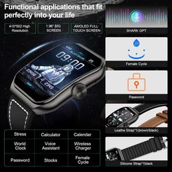 Black Shark Smart GT3 Smartwatch With 1.96 AMOLED Display, 100+ Sports Modes, Up to 10-Day Battery Life, Bluetooth Calling with ENC & IP68 Water Resistant Smartwatch Fitness & Everyday Use - Silver