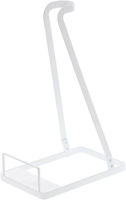 Metal Floor Stand Storage Rack Bracket for Vacuum Cleaner Suitable and Compatible with Variety of Vacuum Cleaners Anti Slip and Easy Storage  White