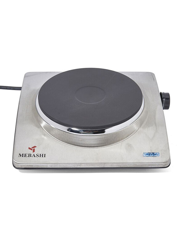 

Mebashi Electric Single Hot Plate, 1500W, ME-HPS1001S, Silver/Black