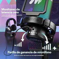 MAONO USB Condenser Microphone for Gamer PC RGB Microphone with Noise Cancellation Silence Gain and Monitoring for Stream Podcast  Twitch   YouTube  Computer Mobile and PS5 PS4 GamerWave