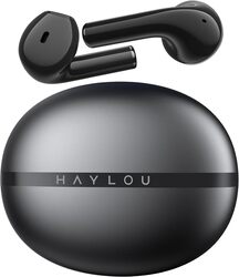 Haylou X1 2023 Wireless Earphone With Aluminum Case, 5.3 Bluetooth, Half In-Ear Design, ENC for Clear Calls, One-tap Easy Pairing & Waterproof - Black