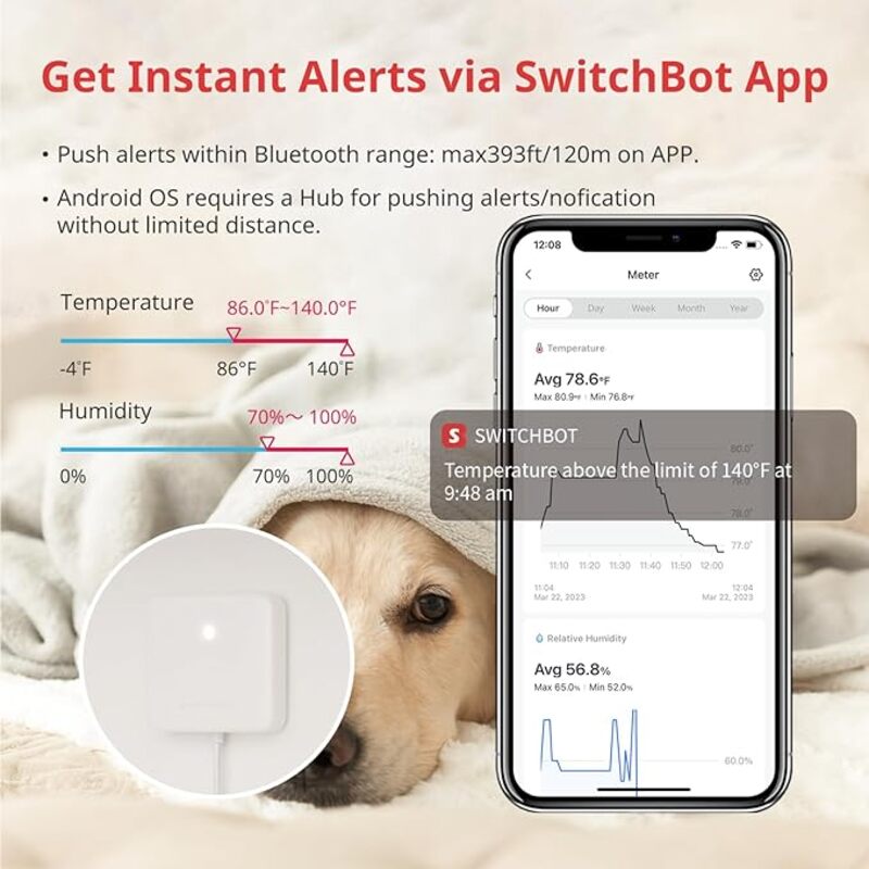 SwitchBot المنزل الذكي IR عن بعد ميزان الحرارة الرطوبة2 SwitchBot MeterTH S1