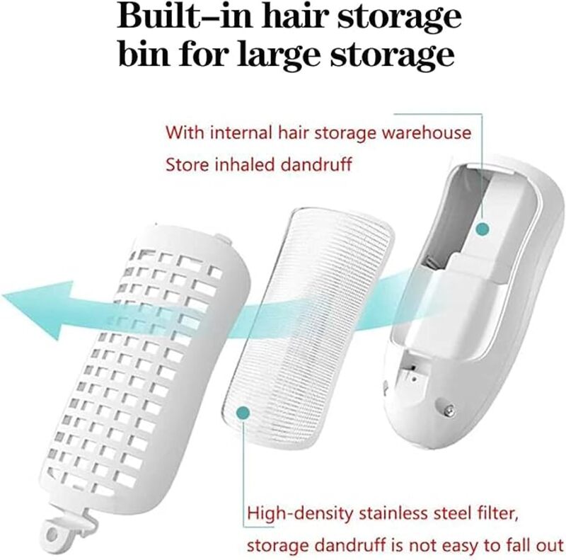 Electric Baby Hair TrimmerSilent Kids Waterproof Hair ClippersBaby Hair Clippers Automatic suction Hair with 2 Guide Combs