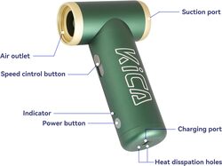 KiCA Jet Fan 2 Compressed Air Duster Blower Green