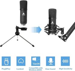 Maonocaster AU WM820A2 Dual Person Compact Wireless Lavalier Microphone 24GHz with Real-time Monitoring and 22 Level Gain Adjustment for Interview