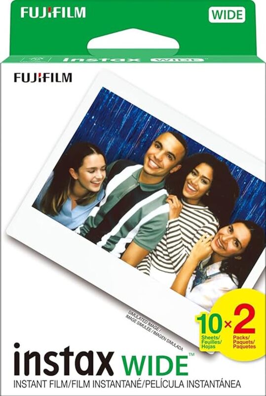 Fujifilm Instax Wide Instant Film 2 10 20 SheetsPackaging May VaryWhite20 ExposuresTwin Pack 1 Pack