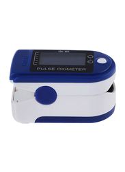 Fingertip Pulse Oximeter Heart Rate Monitor, Blue/White