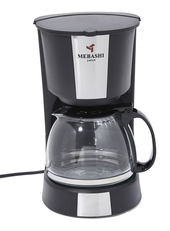 Mebashi Drip Coffee Maker, 900W, ME-DCM1004, Black/Silver/Clear