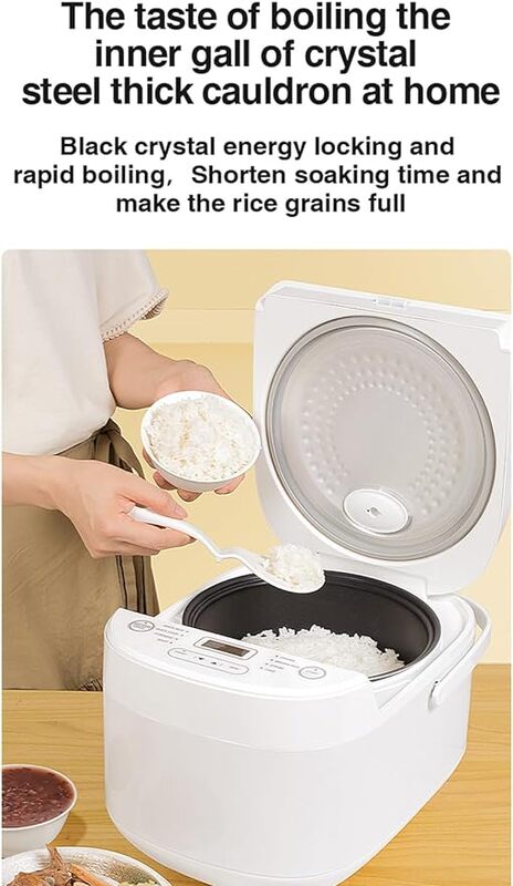 ZOLELE جهاز طبخ الأرز الذكي سعة 5 لتر ZB600 جهاز طبخ الأرز الذكي للأرز مع 16 وظيفة طهي محددة مسبقًا ومؤقت على مدار 24 ساعة ووظيفة دافئة ووعاء داخلي غير لاصق باللون الأسود