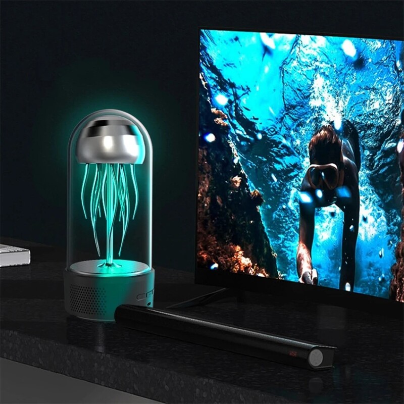 Acoustics Jellyfish Bluetooth Speaker Led Night Light with Clock