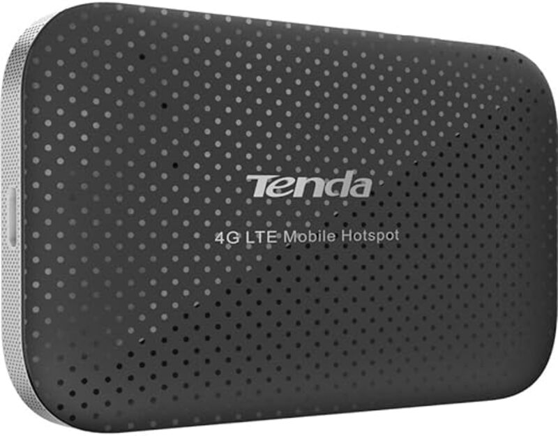 Tenda 4G Mobile Hotspot4G LTE Cat4 150Mbps MiFi Device 4G RouterSupport USB Interface Charging 2100 MAh BatteryNo Configuration Required4G185 Black