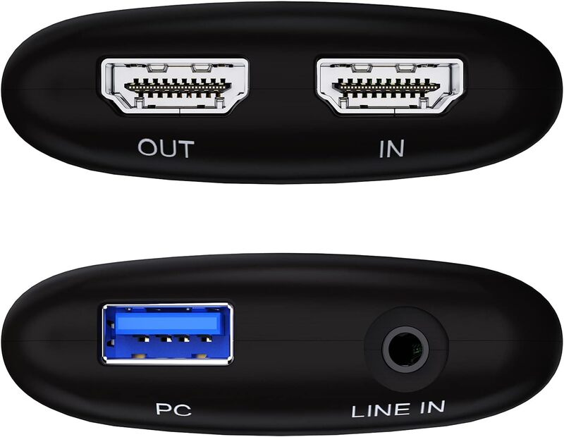 بطاقة التقاط الألعاب Ezcap321 USB31 4K30 Game Link Raw 4K HDMI التقاط الفيديو المباشر تسجيل 4K 30 إطارًا في الثانية أو 1080p1201440p60 بطاقة التقاط HDMI متوافقة مع PS5 PS4 Xbox OneXbox 360 Switch