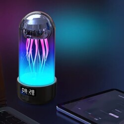 Acoustics Jellyfish Bluetooth Speaker Led Night Light with Clock