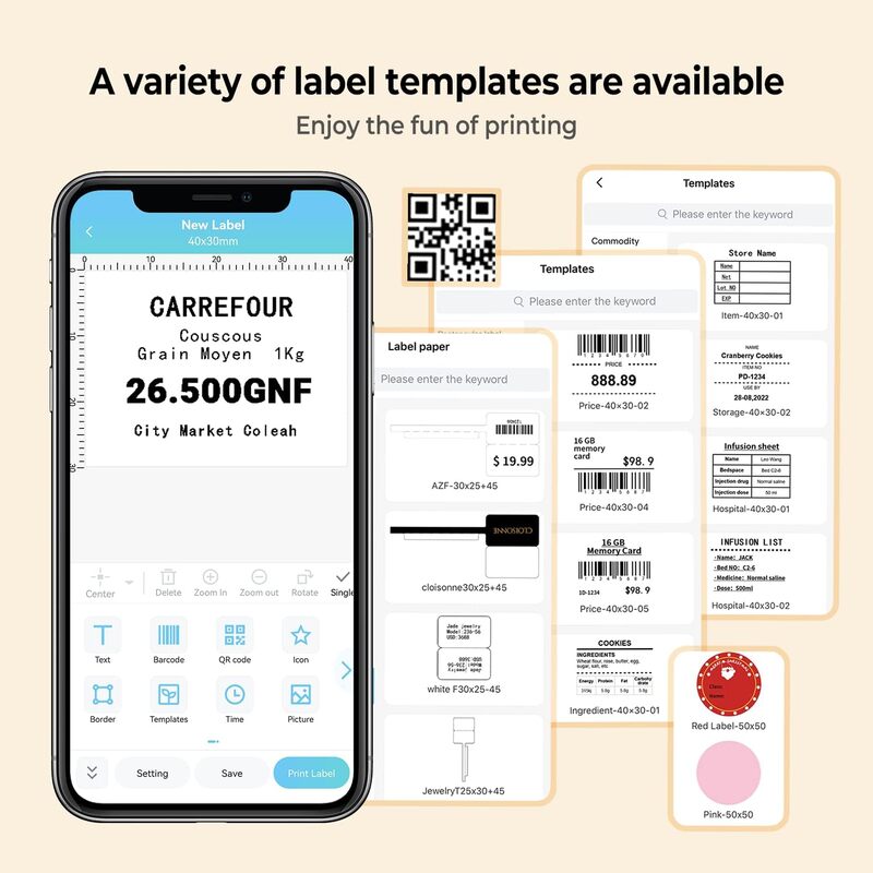 Phomemo M110 Portable Thermal Bluetooth Label Makers Orange