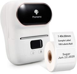 Phomemo M110 Portable Bluetooth Thermal Label Printer. Sticker Maker, Barcode Printer