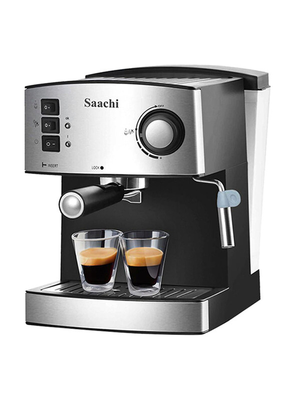 

Saachi 1.6L All In One Coffee Maker, 850W, NL-COF-7055, Black/Silver