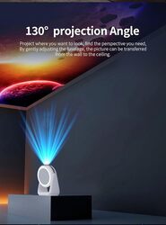 K1 Portable Pan Tilt Projector with Battery Android System High Definition Home Mobile Phone Screen Projector