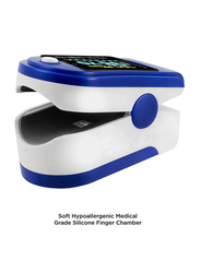 Reliable Fingertip Pulse Oximeter Heart Rate Monitor, 54817fer, White/Blue