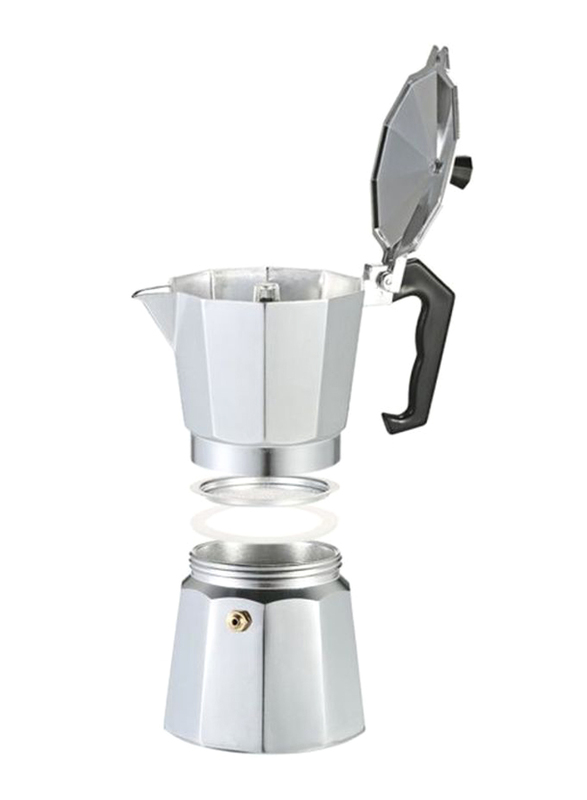 Espresso Percolator Coffee Maker, Silver/Black