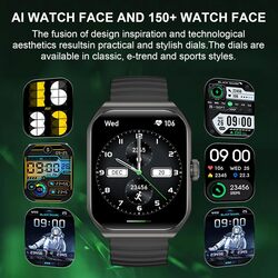 Black Shark Smart GT3 Smartwatch With 1.96 AMOLED Display, 100+ Sports Modes, Up to 10-Day Battery Life, Bluetooth Calling with ENC & IP68 Water Resistant Smartwatch Fitness & Everyday Use - Silver