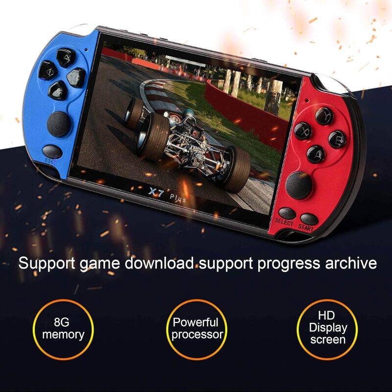 5.1inch X7 Plus Video Game Console Handheld Game Players Double Rocker 8GB Memory Built in 1000 Games MP5 Game Controller