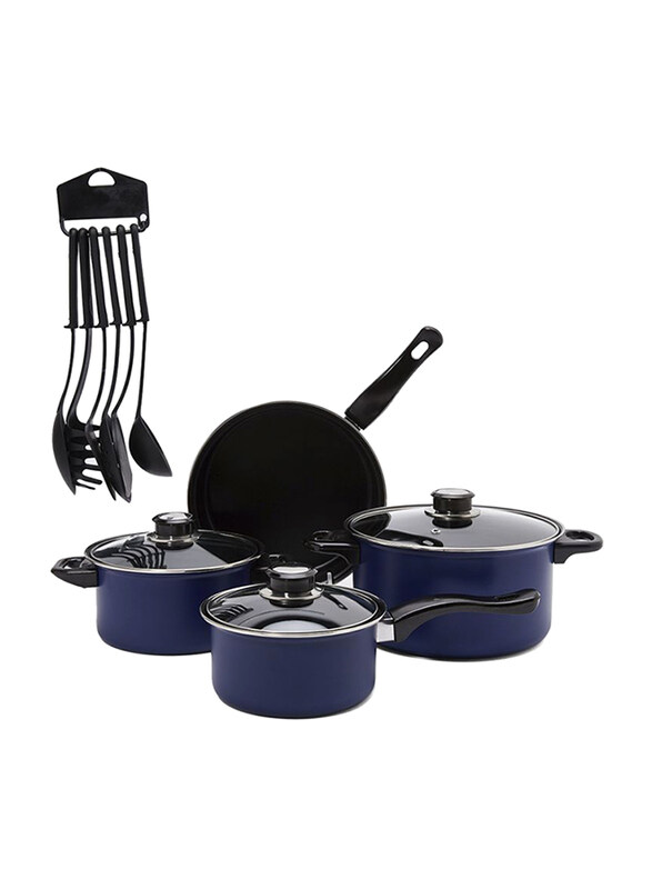 

Olympia 13-Piece Non Stick Cookware Set, OE-1414_BLUE, Blue/Black