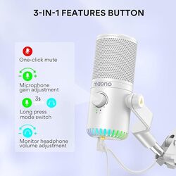 MAONO DM30 Programmable USB Condenser Microphone White