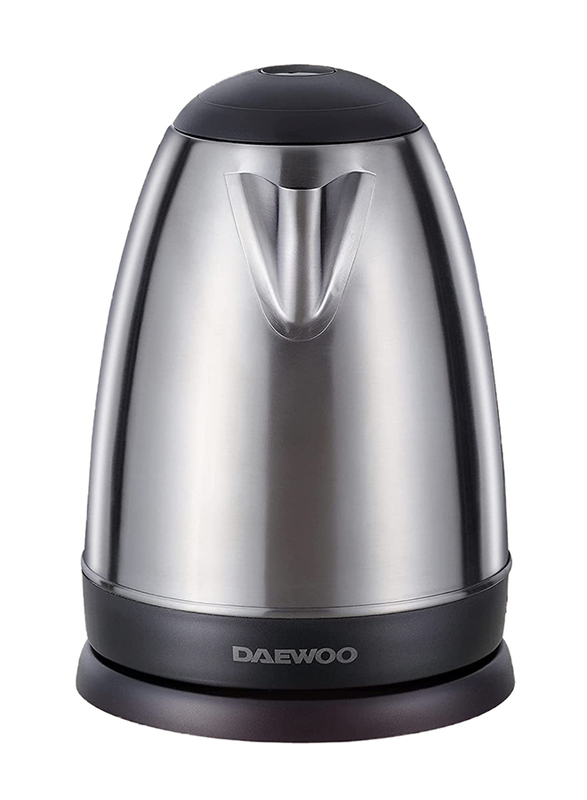 Daewoo 1.7L Stainless Steel Electric Kettle with Dual Water Window, 2200W, DEK1588, Silver/Black