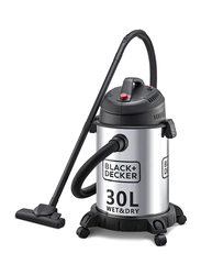 Black+Decker 1610W Drum Vacuum Cleaner, 30L WV1450-B5, Black/Grey