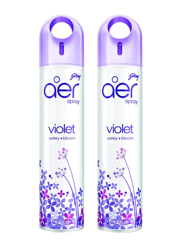 Godrej Aer Violet Valley Bloom Air Freshener Spray, 2 x 300ml