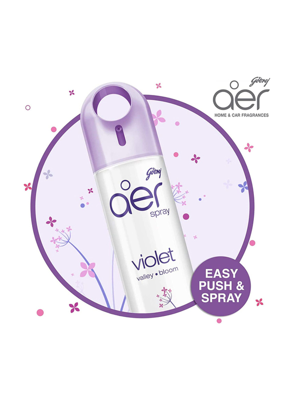 Godrej Aer Violet Valley Bloom Air Freshener Spray, 2 x 300ml