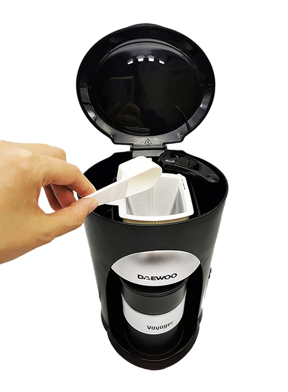 Daewoo 0.3L Portable Coffee Machine, 500W, DCM9010, Black/Silver