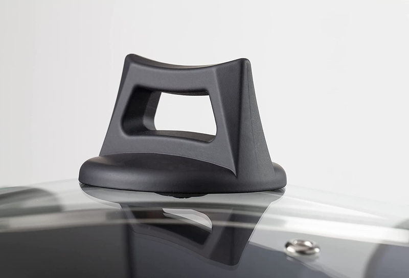 Black + Decker 26cm Non-Stick Kadai & Wok Pan with Glass Lid and 5 Layer PTFE Spray Coating, 39.3 x 27.8 x 9.9cm, Black