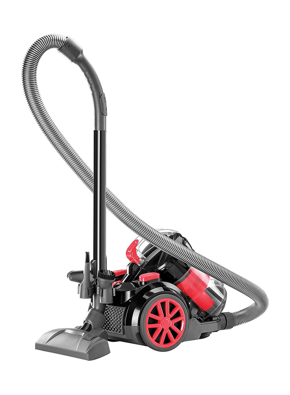 Black+Decker 1600W Bagless Canister Vacuum Cleaner, 2.5L VM1680-B5, Red