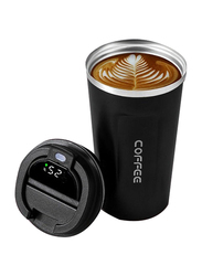 510ml Stainless Steel Vacuum Insulated Coffee Cup with Smart LED Temperature Display, Black