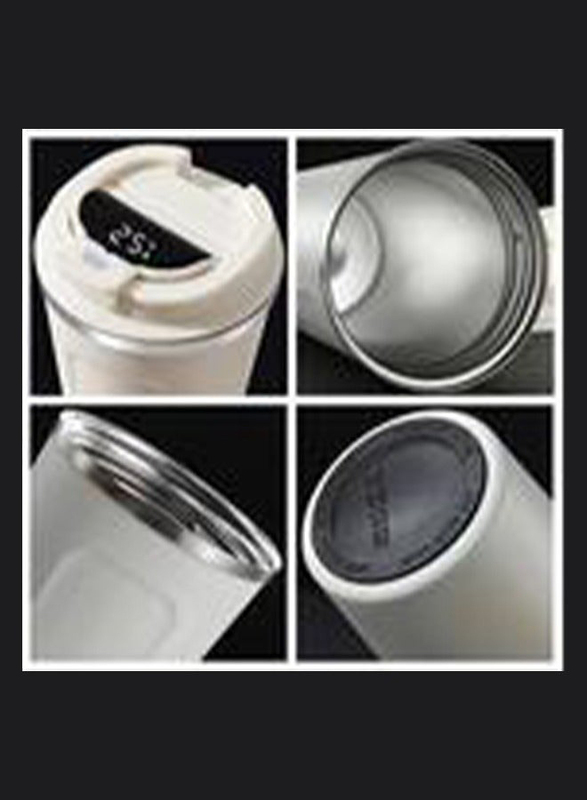 510ml Stainless Steel Vacuum Insulated Coffee Cup with Smart LED Temperature Display, Black