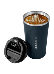 510ml Stainless Steel Vacuum Insulated Coffee Cup with Smart LED Temperature Display, Blue