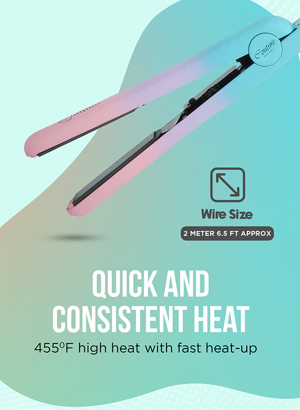 Couture Hair Pro Ceramic Hair Straightener - Premium Quality Hair tools- Fast Heat Up and Long Lasting- Ombre