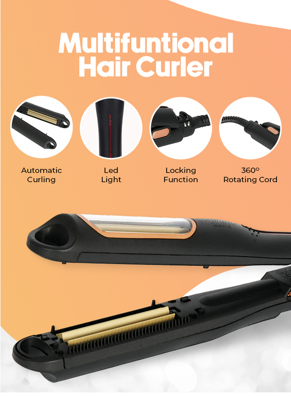Couture Hair Pro Auto Crimping iron Waver - Crimper Iron for corn style waves - Automatic Crimping Corn Styler Hair Waver for Texture