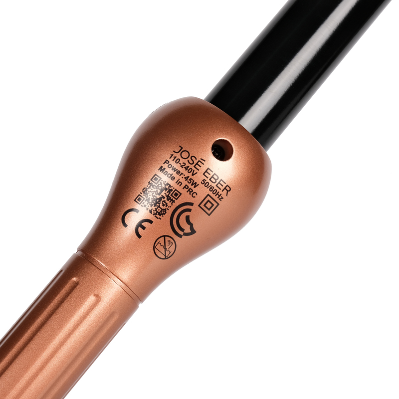 Jose Eber   ProStyle 25mm Clipless Curling Iron - Negative Ions Hair Curler- Ceramic Wand for Stunning Beach Waves & Long-Lasting Curls Gold