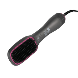 Couture Hair Pro One Step Hot Air Brush - 1200 Watts Professional Styler Blow Dryer with Anti-Scald Comb - Ceramic Ionic Hair Dryer Grey