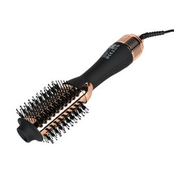 Jose Eber  Hot Air Brush - 4-in-1 Hair Volumizer, Dryer, Smoother and Straightner - Dual Voltage & 1300 Watts - One Step Hair Styler and Volumizer for Drying Straightening Curling Volumizing (Black)