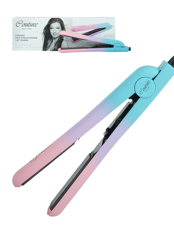 Couture Hair Pro Ceramic Hair Straightener - Premium Quality Hair tools- Fast Heat Up and Long Lasting- Ombre