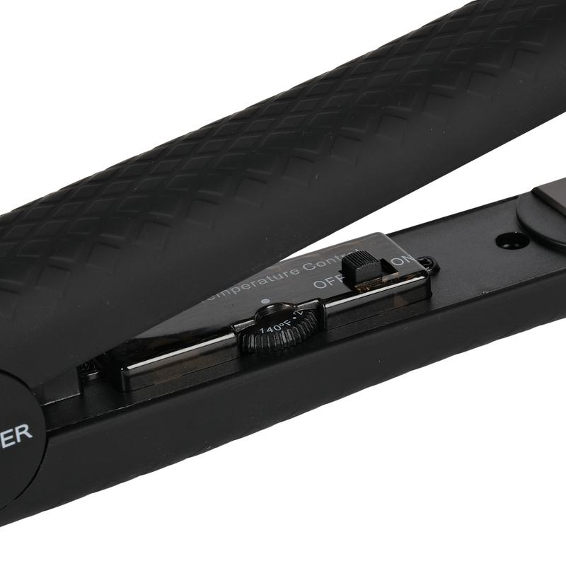 Jose Eber  Pure Ceramic Flat Iron - Frizz-Free Styling Hair Straightener for Salon-Quality Results- Dual Voltage Travel Iron Black